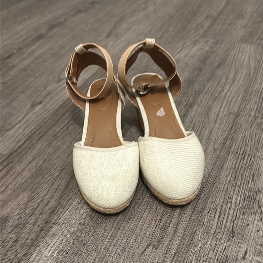 Style & Co Cream Tan Espadrilles Ankle Strap
